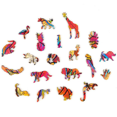 Wooden Jigsaw Puzzle Mysterious Lion