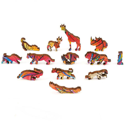 Wooden Jigsaw Puzzle Mysterious Lion