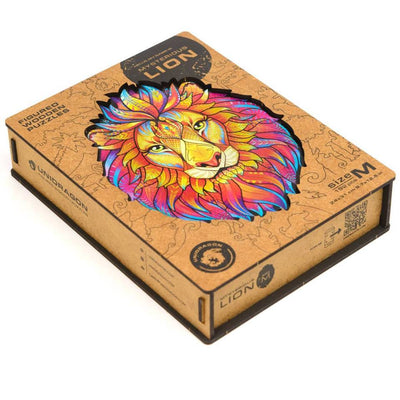 Wooden Jigsaw Puzzle Mysterious Lion