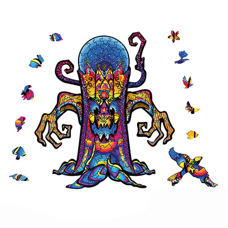 Wooden Jigsaw Puzzle Halloween Tree spirit