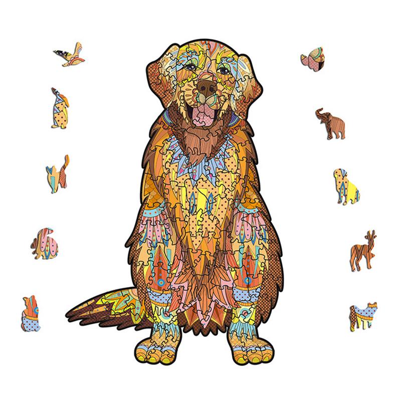 Wooden Jigsaw Puzzle Gentlemen Dog