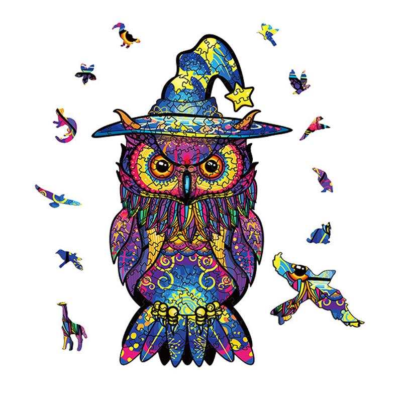 Wooden Jigsaw Puzzle Halloween Owl