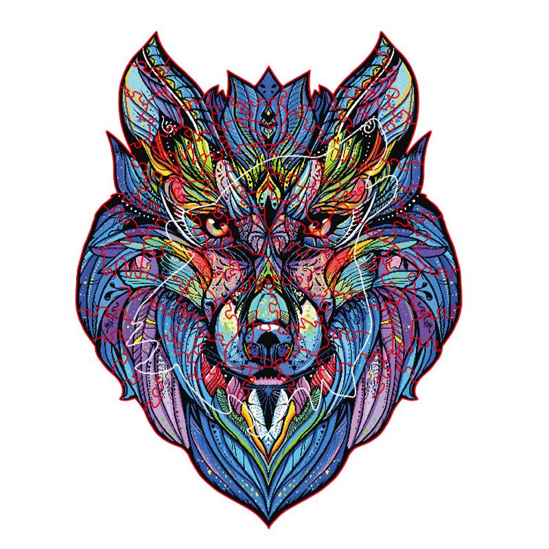 Wooden Jigsaw Puzzle Lonely Wolf