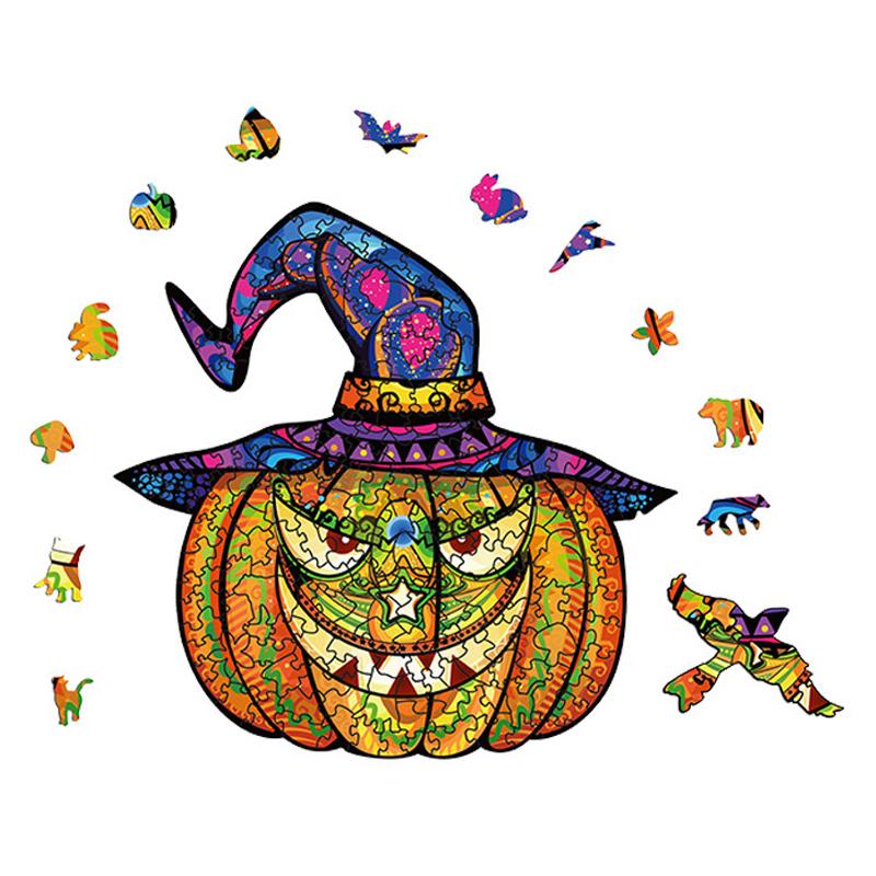 Wooden Jigsaw Puzzle Halloween Pumpkin
