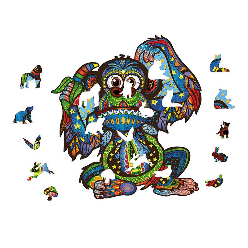 Wooden Jigsaw Puzzle Clever Monkey