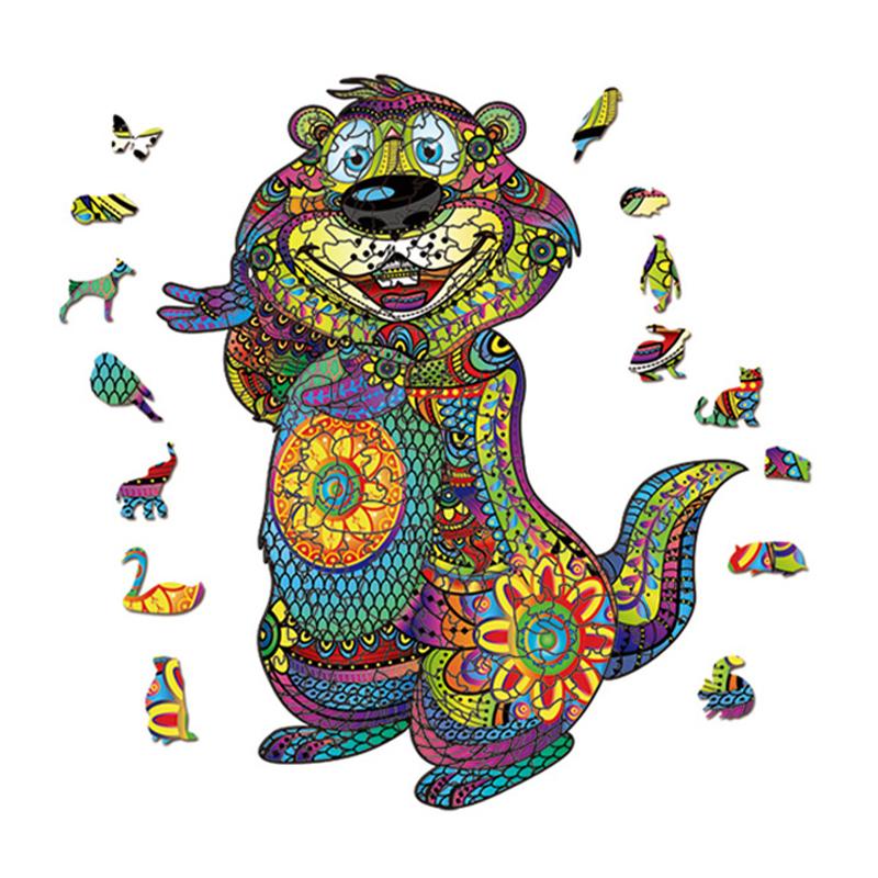 Wooden Jigsaw Puzzle Marmot