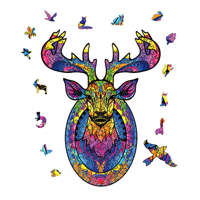 Wooden Jigsaw Puzzle Christmas deer