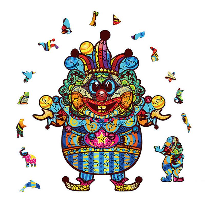 Wooden Jigsaw Puzzle Christmas Clown