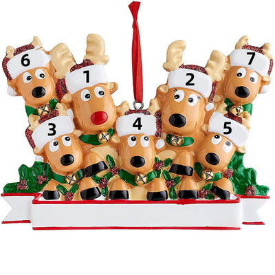 Christmas Gift Custom Cartoon Reindeer Family Christmas Ornament
