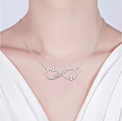 Mother's Day Gift Customized Infinity Baseball Name Necklace