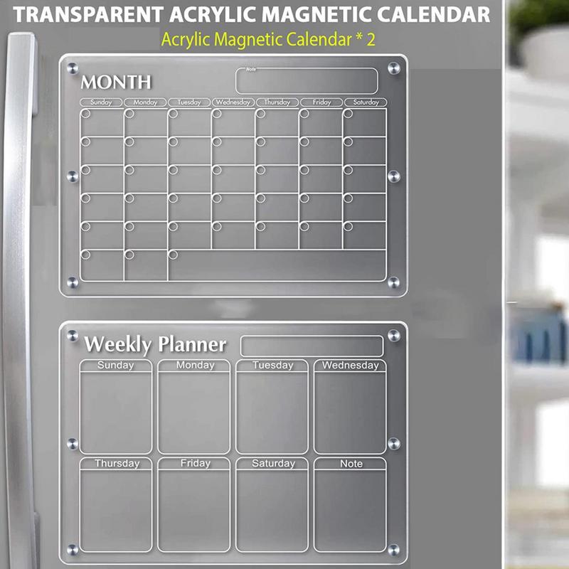 📆Magnetic Schedule Planner For Fridge | Permanently reusable