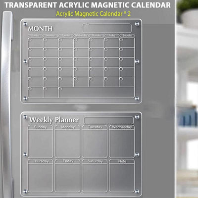 📆Magnetic Schedule Planner For Fridge | Permanently reusable
