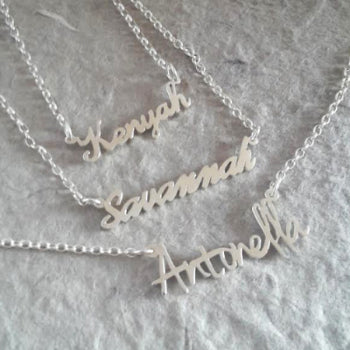 Custom Sterling Silver Name Necklace