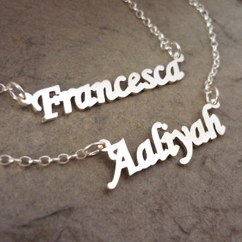 Custom Sterling Silver Name Necklace