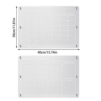 📆Magnetic Schedule Planner For Fridge | Permanently reusable
