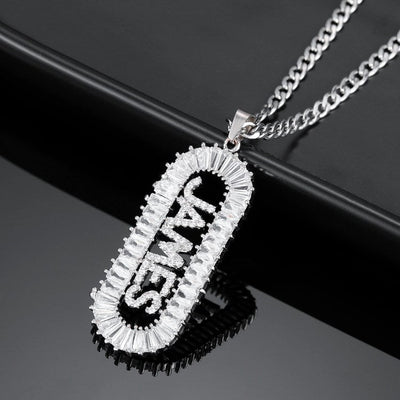 Mother's Day Gift Bling Capsule Name Necklace