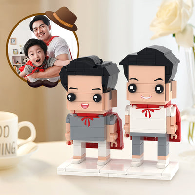 Surprise Father's Day Gifts Full Custom 2 People Brick Figures Custom Brick Figures Small Particle Block Toy