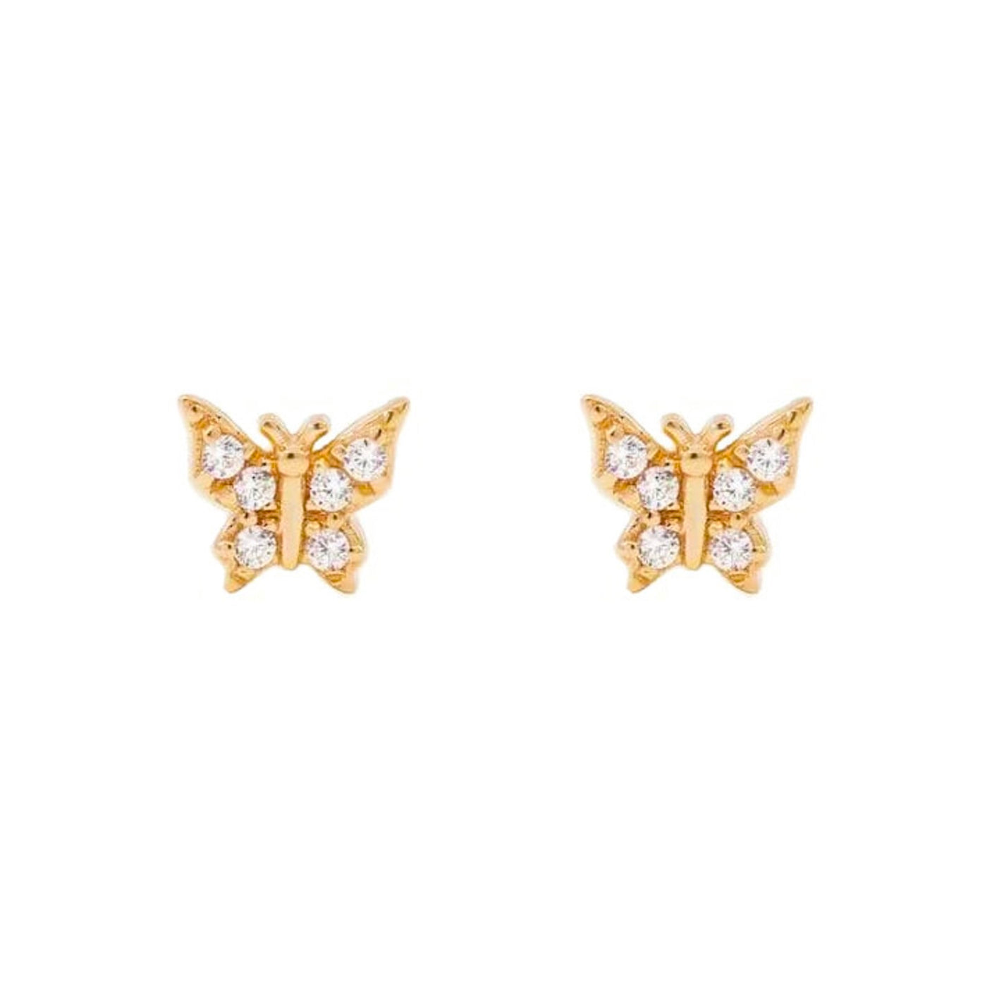 Small Butterfly Gem Earrings For Women