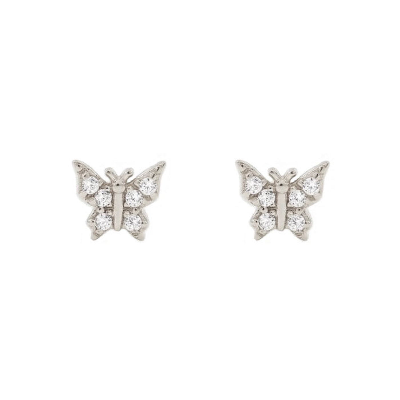 Small Butterfly Gem Earrings For Women