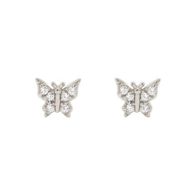 Small Butterfly Gem Earrings For Women