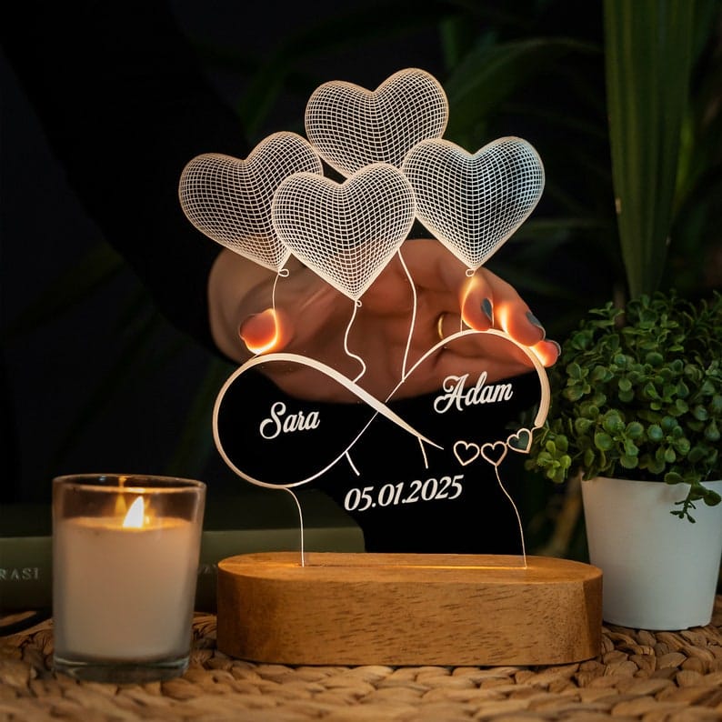Personalized Name Acrylic LED Table Lamp