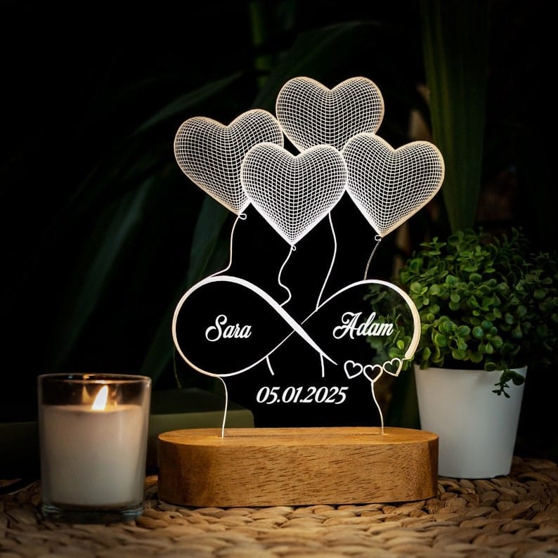 Personalized Name Acrylic LED Table Lamp
