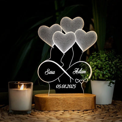 Personalized Name Acrylic LED Table Lamp