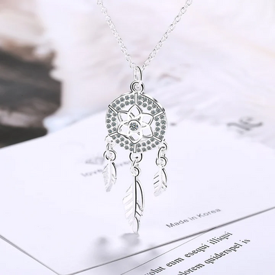 Dreamcatcher 14k Solid Gold Earrings + Necklace