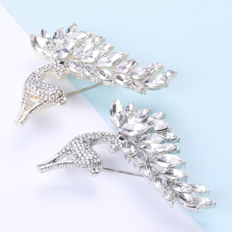 3A Cz With Vintage Deer Brooch