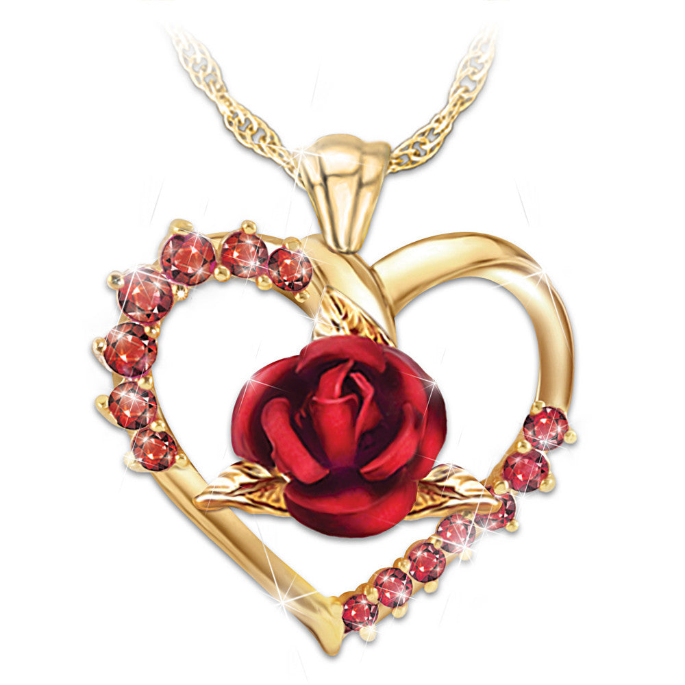 Mother's Day Gift "Forever Yours" Women's Ruby Pendant Necklace