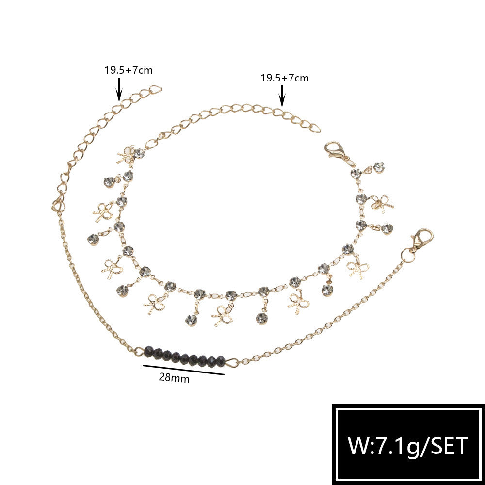 Mother's Day Gift Boho Bow Knot Charm Anklet Summer Beach Anklet Bracelet for Women Girls