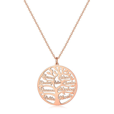 Mother's Day Gift Personalized 1-12 Names Family Tree Necklace