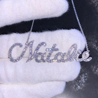 Personalized Shiny Diamond Name Necklace