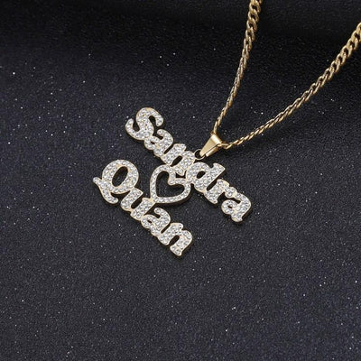 Mother's Day Gift Sparkling Couple Name Necklace