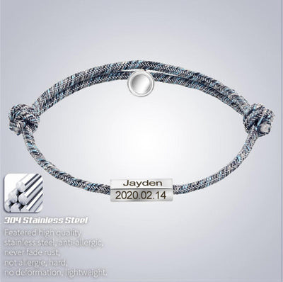 Mother's Day Gift Custom couple magnetic bracelet