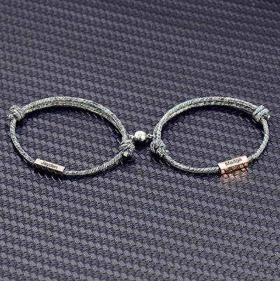 Mother's Day Gift Custom couple magnetic bracelet