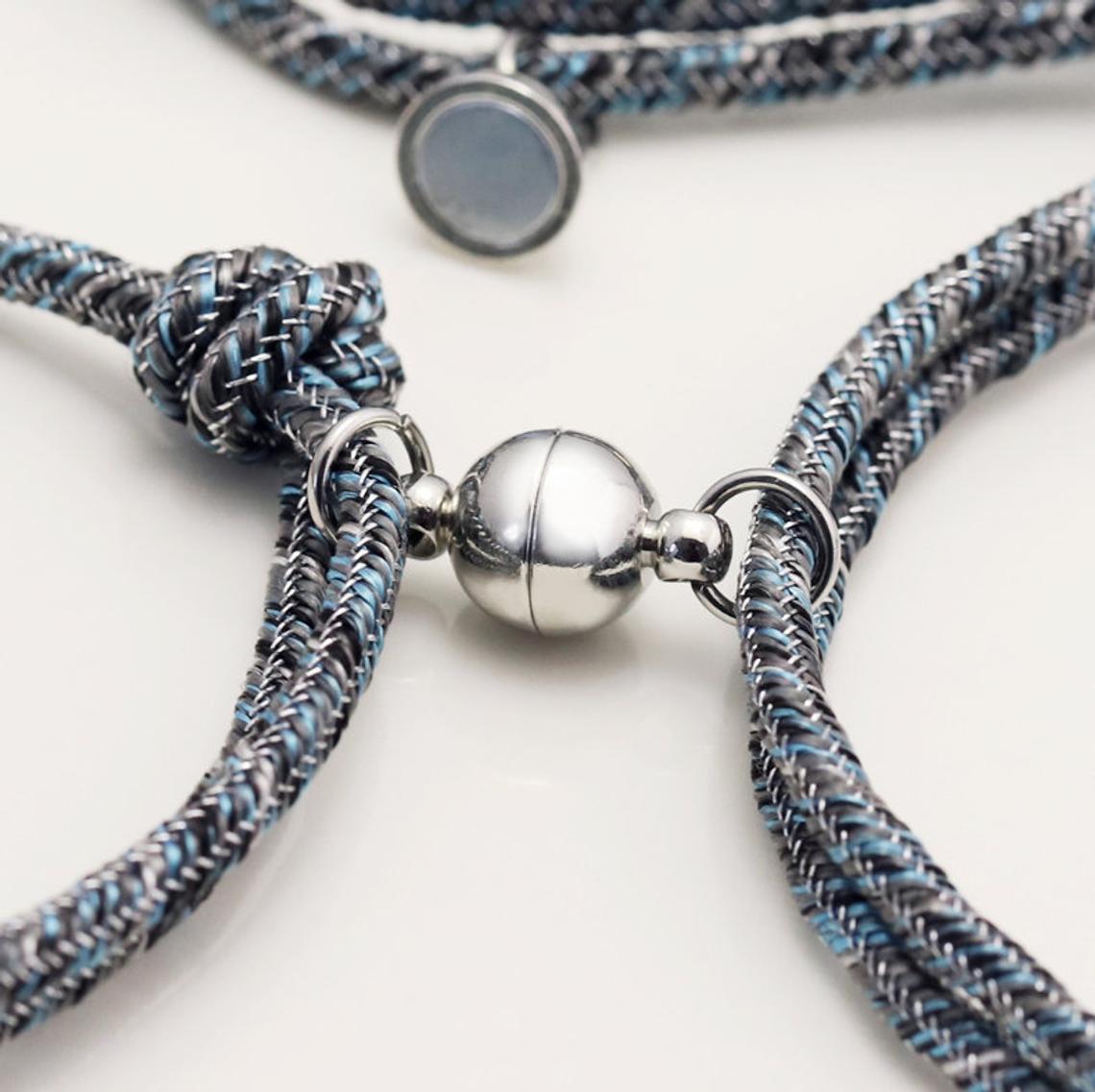 Mother's Day Gift Custom couple magnetic bracelet