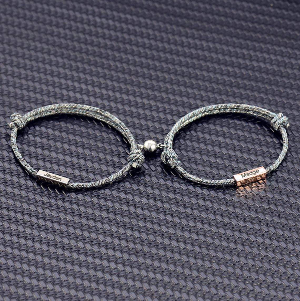 Matching Bracelet Custom couple magnetic bracelet(2 bracelets)