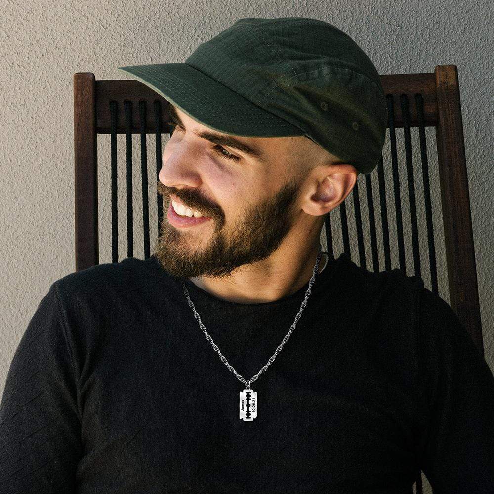 Razor Blade Necklace For Men