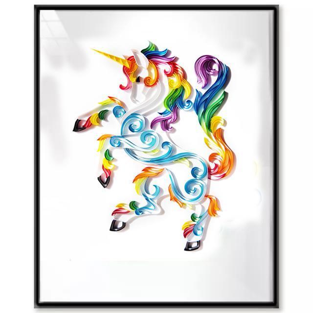 Paper Filigree painting Kit - Unicorn