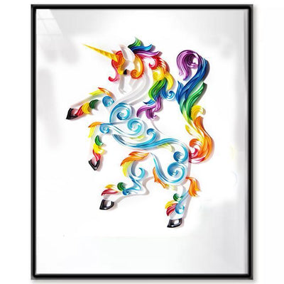 Paper Filigree painting Kit - Unicorn