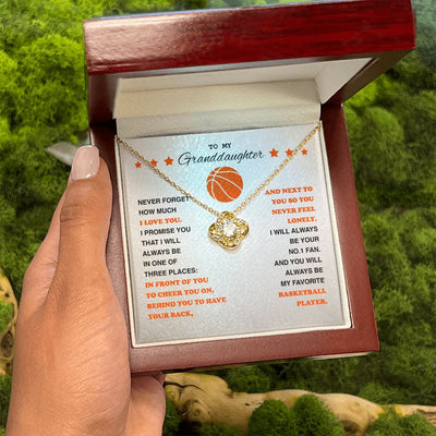 To My Basketball Granddaughter - Love Knot Necklace - Athlete's Gift Shop
